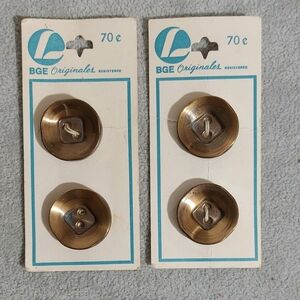 BGE Originals Vintage Germany Metal Gold Buttons
